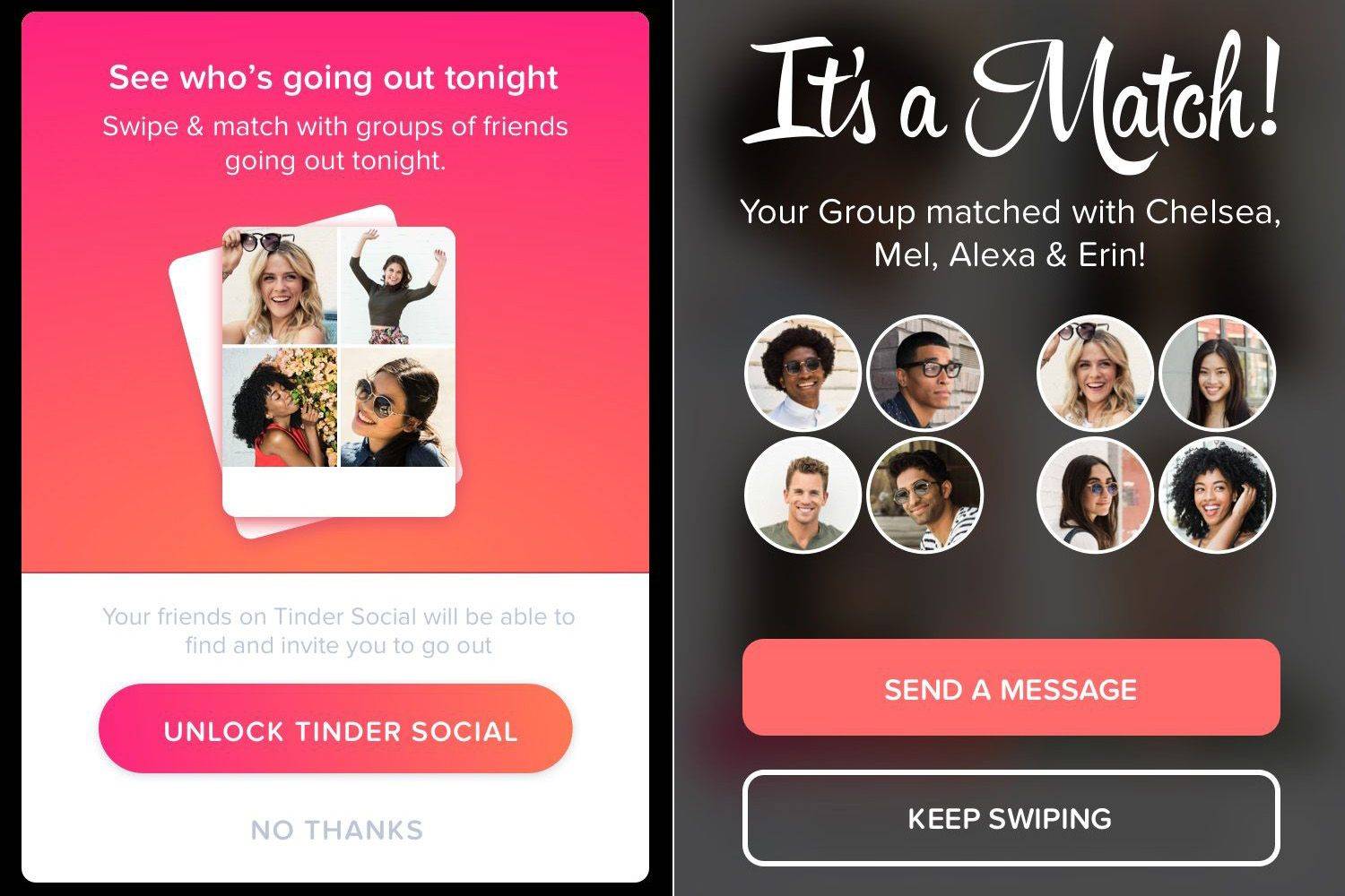 Tinder Social lets you plan group 'dates' with friends and strangers