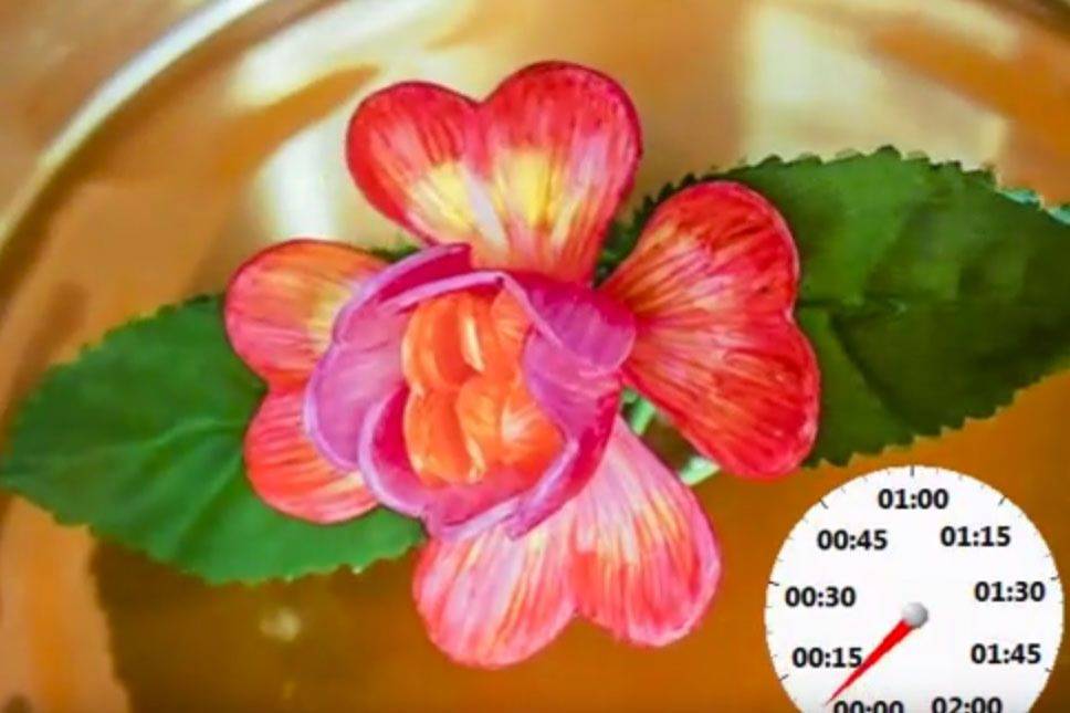 This artificial flower was taught to move on its own