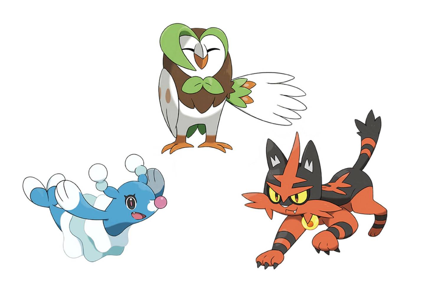 Meet Pokémon Sun And Moon's Starter Pokémon And First Evolutions | WIRED UK