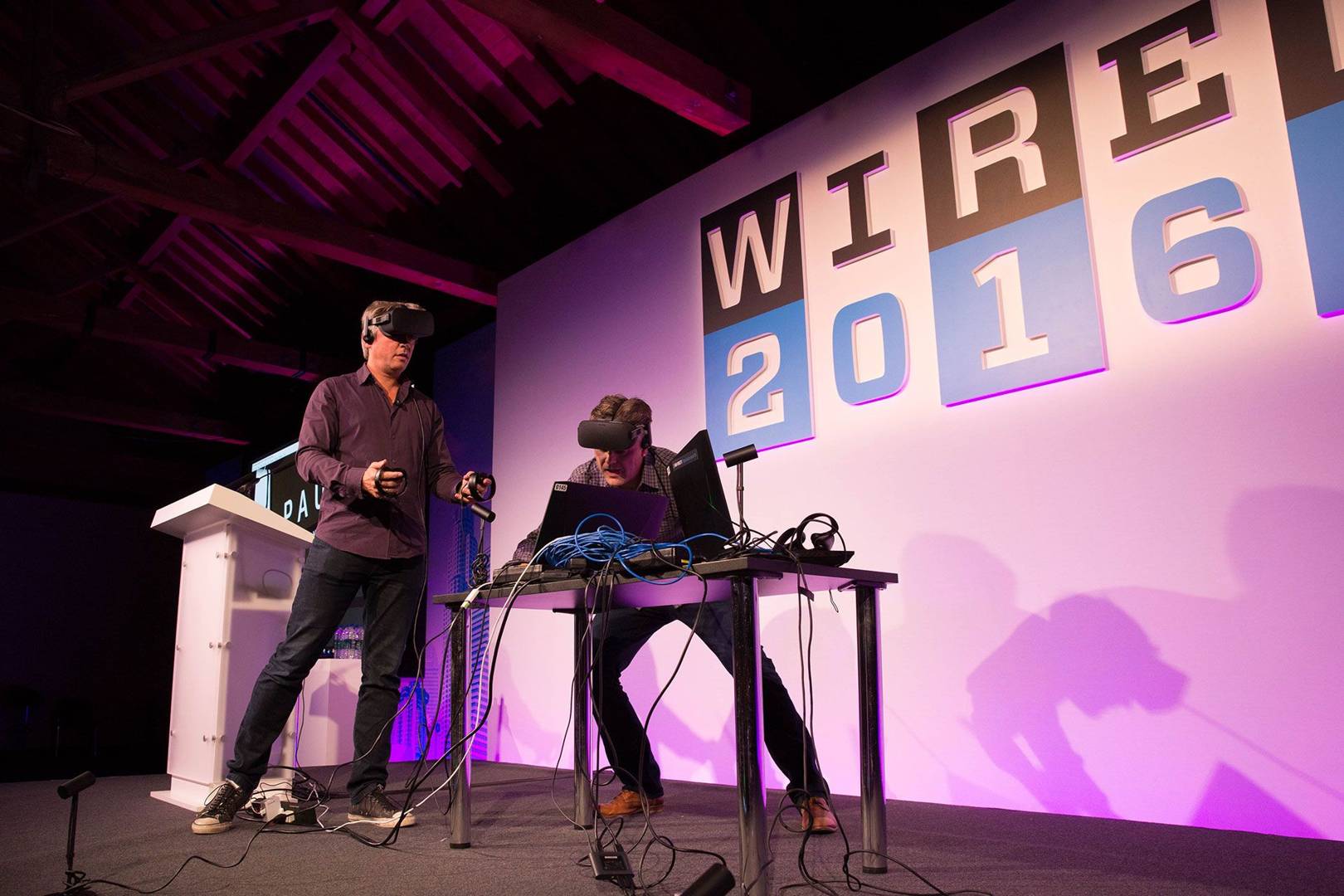Philip Rosedale explores his High Fidelity VR world onstage at WIRED2016