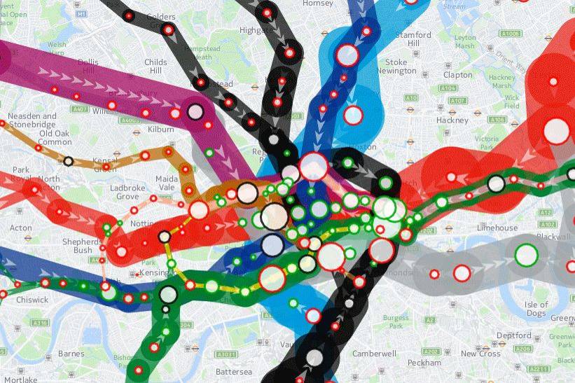 Stunning animation shows London Underground's 'beating heart' pulsing with passengers