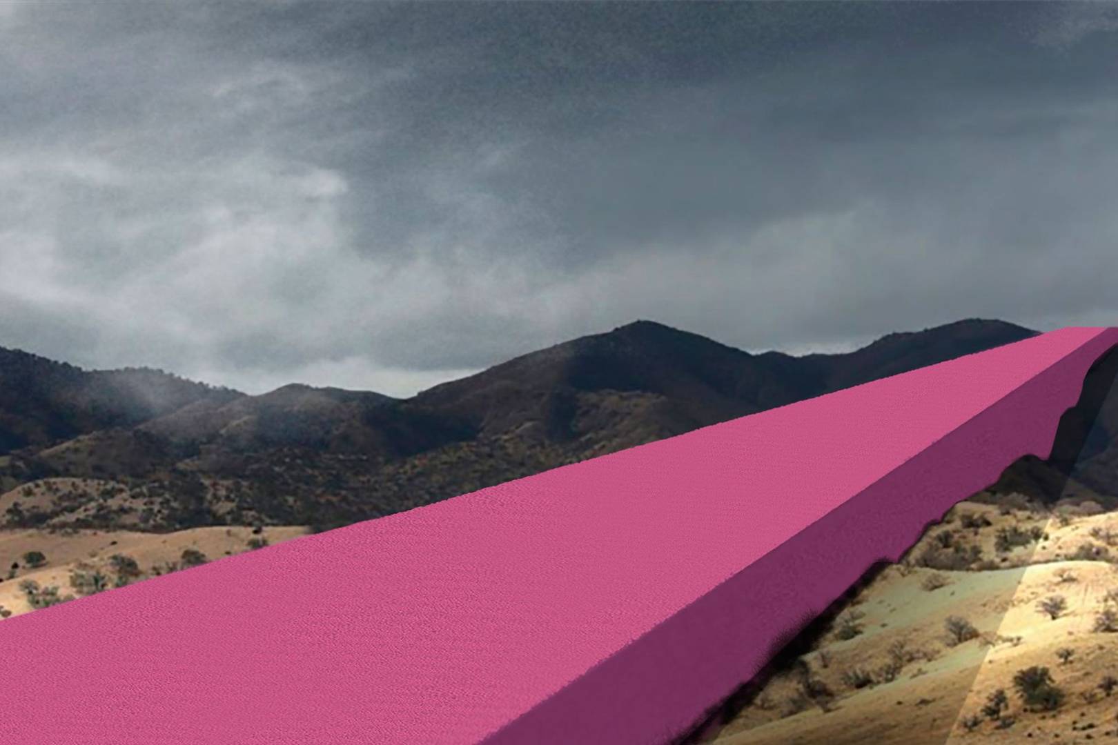 Behold Donald Trump's pink Mexican border wall, designed by Estudio 3.14
