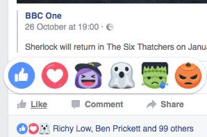 Facebook Reactions get a Halloween makeover with ghosts and angry pumpkins