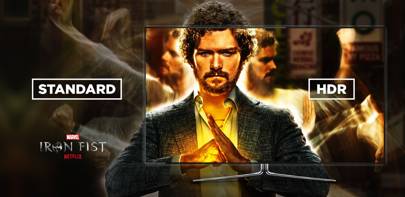 A simulation of SDR vs HDR output for Marvel's Iron Fist