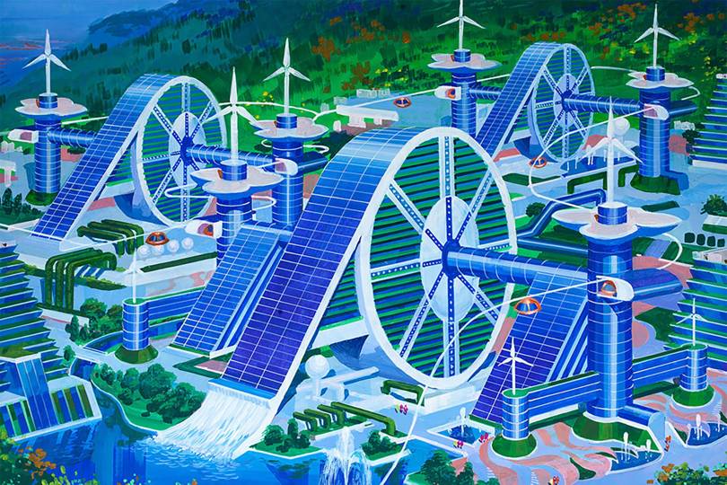 A North Korean architect’s crazy visions of the future