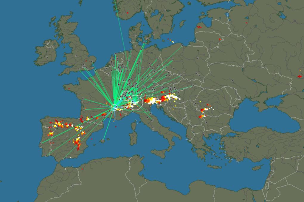 lightning strike map