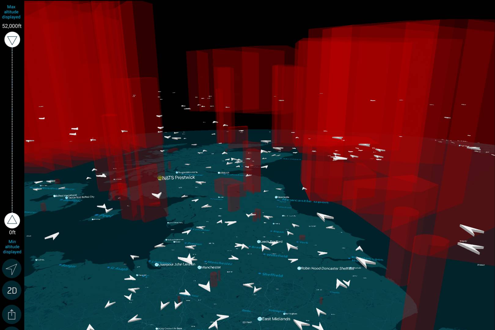Flight-tracking maps plot aircraft soaring above the UK in real time