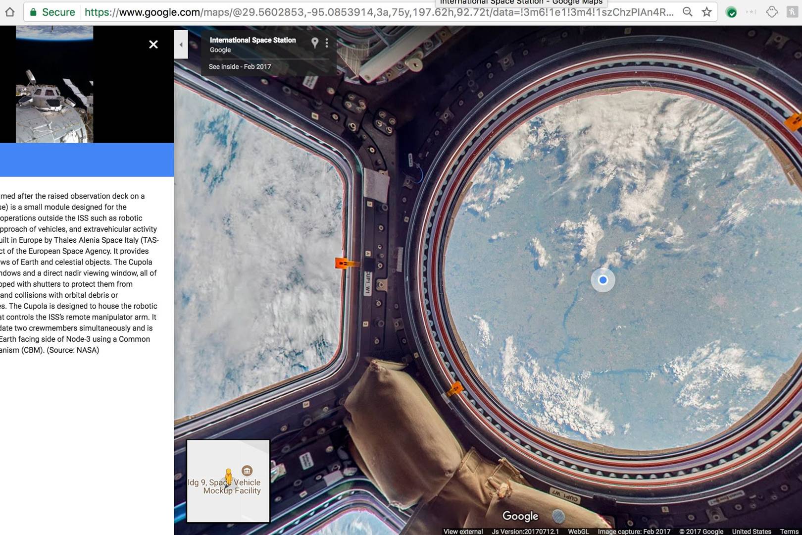 You can now chill like an astronaut on the ISS with Google Street View
