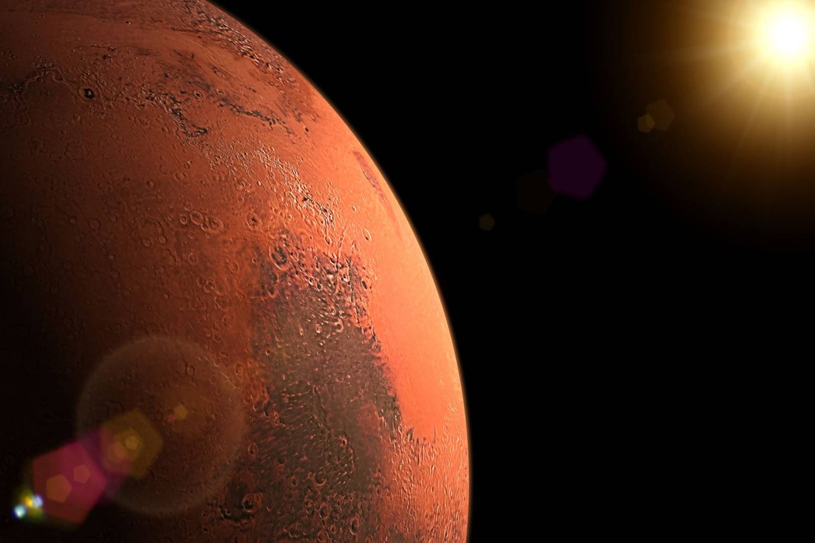 Mars was once covered in so much water, its heavy rainfall shaped the planet's landscape