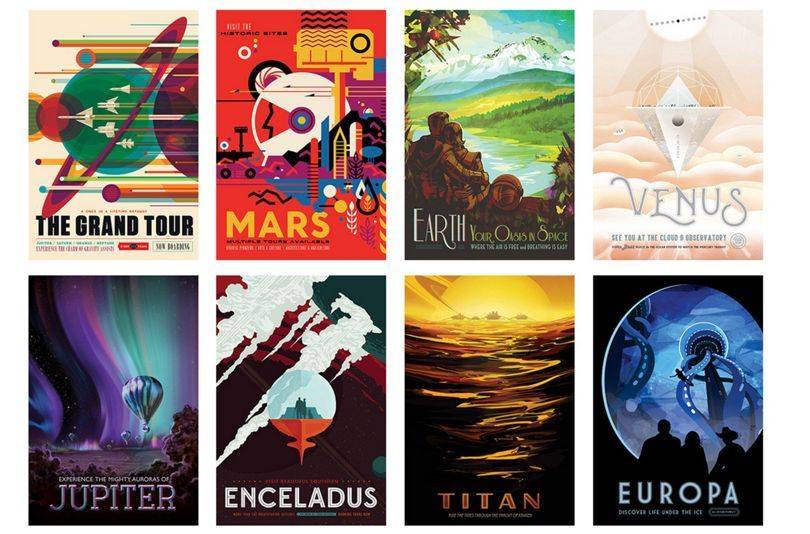 Nasa's gorgeous travel posters advertise the best sights in the Universe