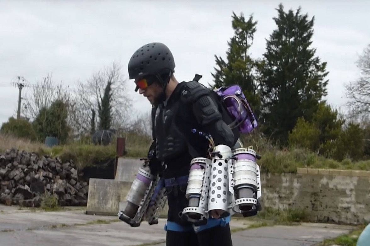 Watch the real-life Iron Man take to the skies (sort of)