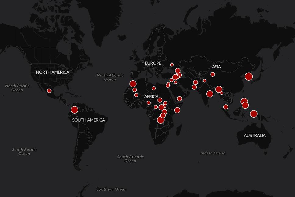 IRIN interactive war map shows all the current conflicts across the