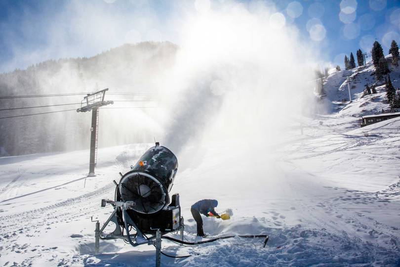 Melting ski resorts are developing a fatal addiction to snow machines