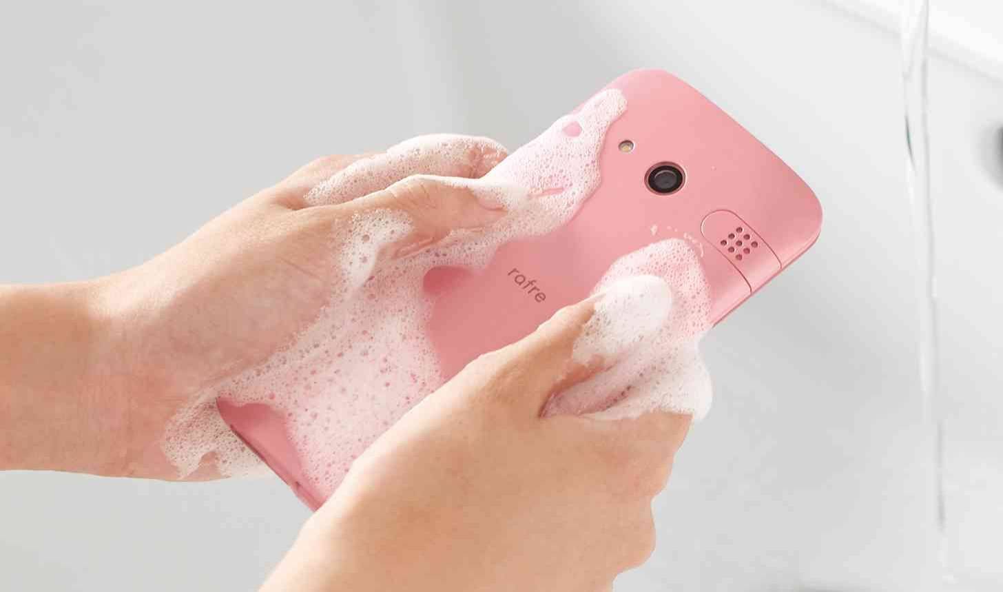 Kyocera reveals its latest Rafre phone you can scrub clean
