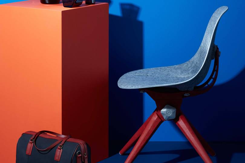 This designer bag is made from Burberry's leftover leather scraps