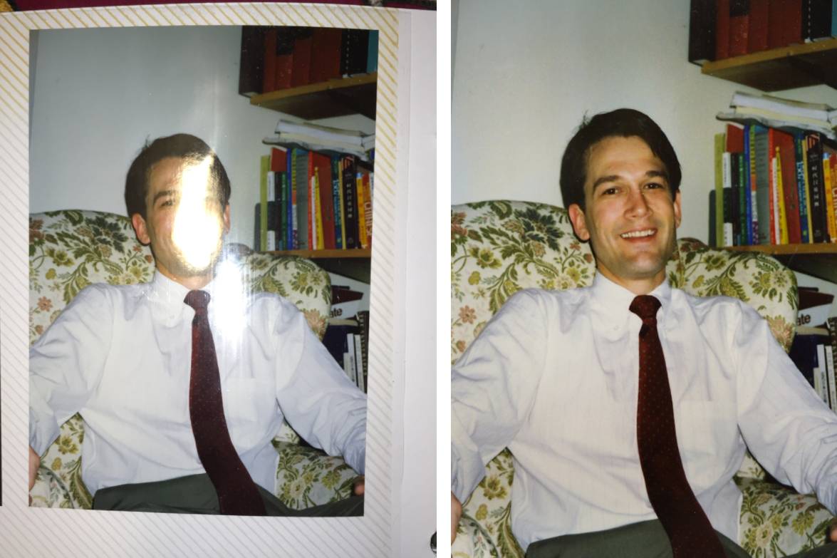 Google's PhotoScan now automatically removes glare when uploading old photos