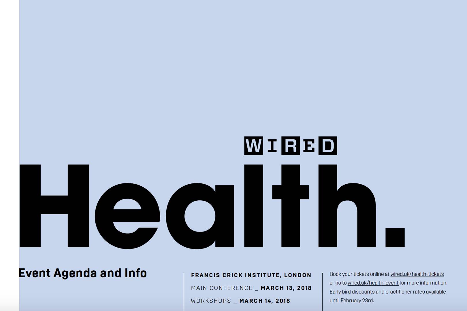WIRED Health 2018: The Full Programme