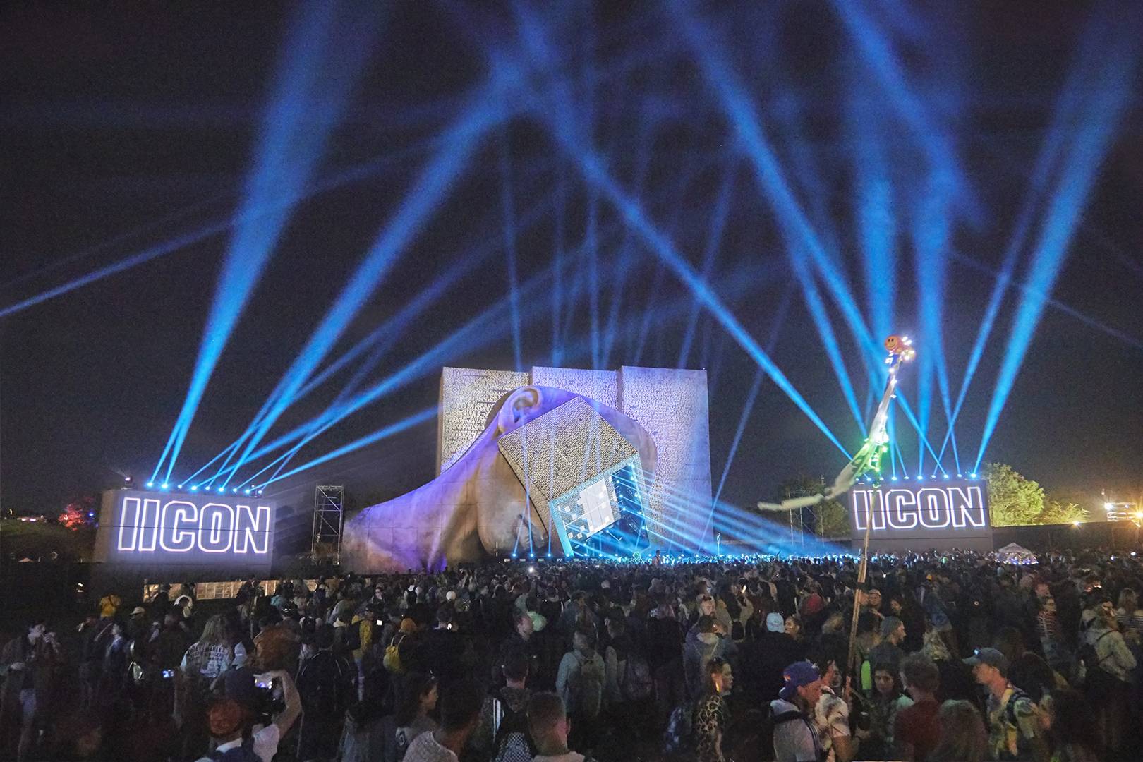 Glastonbury's latest stage is a 20-metre-tall head with 360° sound