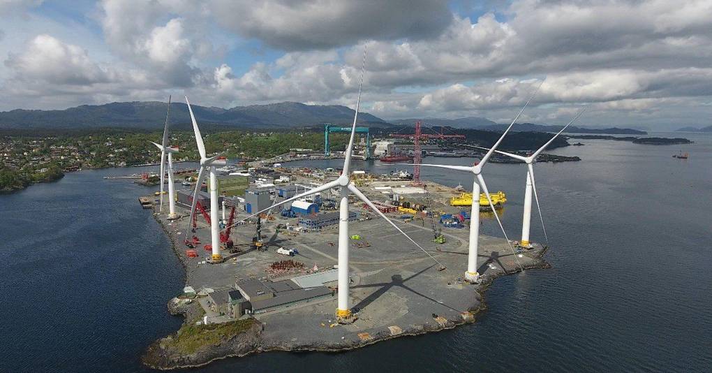Watch Scotland's first floating wind turbines 'mate' in ...