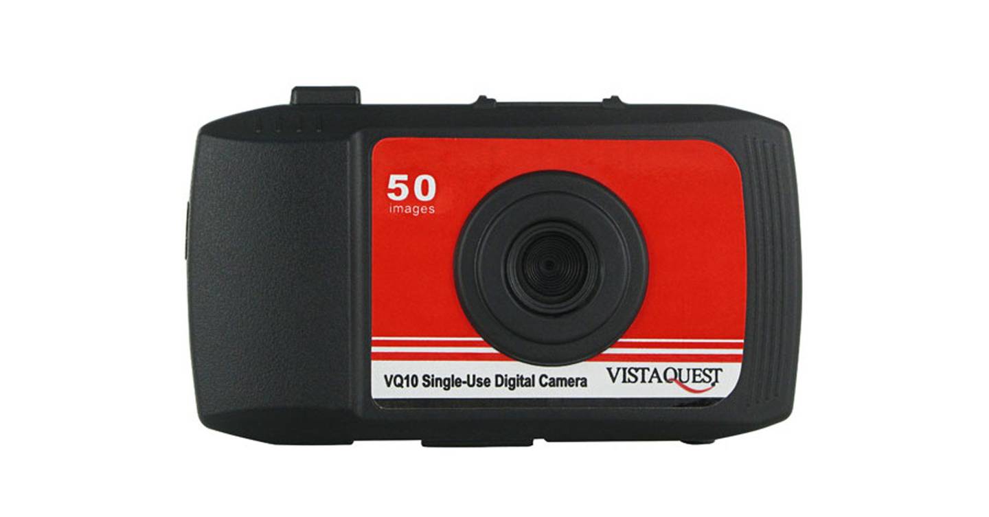 VistaQuest VQ10 disposable digital camera review Specs and picture