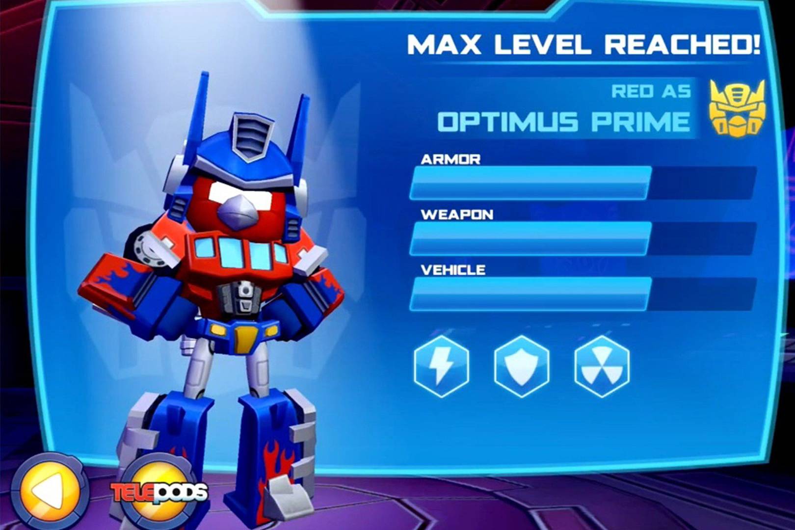 angry birds transformers all characters