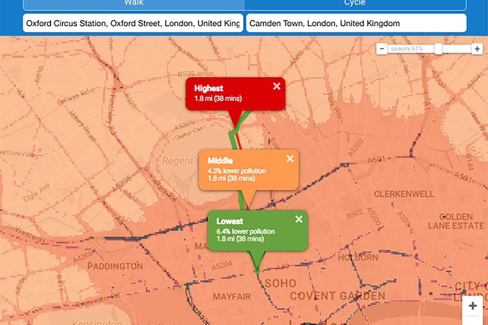 Startling hyper-local air pollution maps reveal how much filthy air you're breathing in