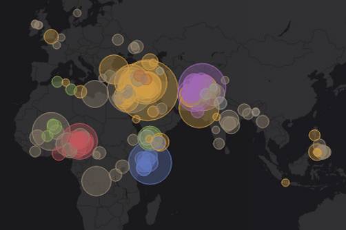 Global reign of terror: map plots every terrorist attack and death in real-time