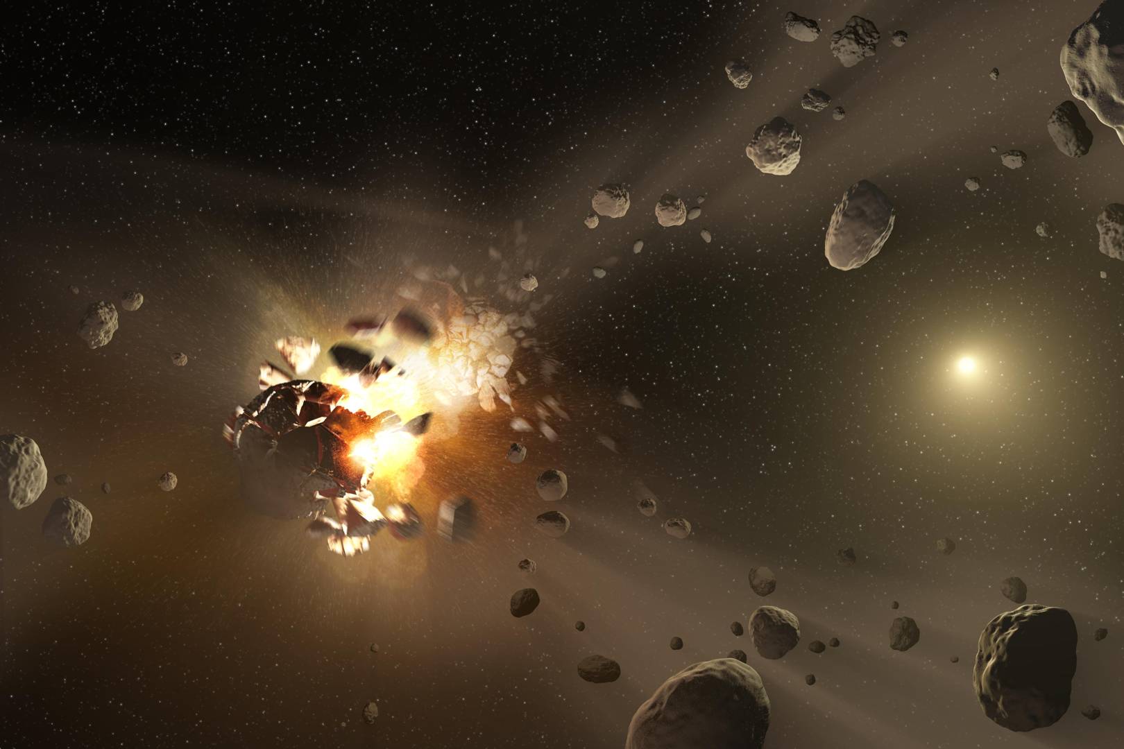 The asteroid belt might actually be a giant a cosmic refugee camp