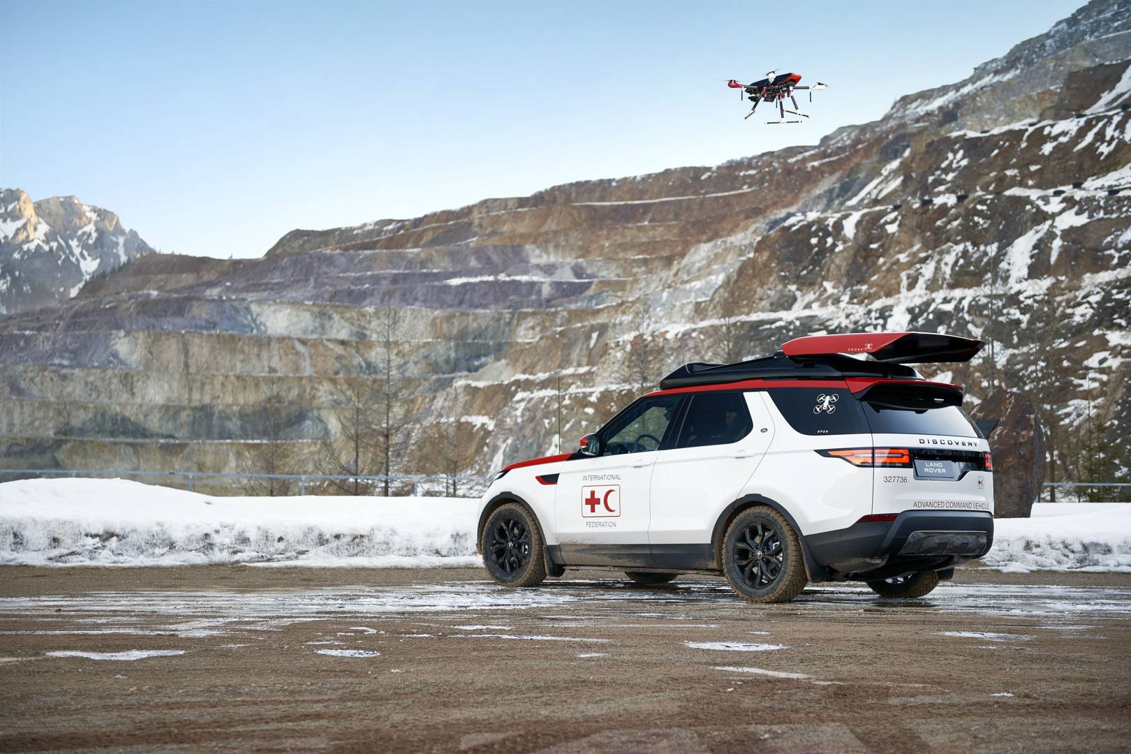 Land Rover's bespoke Discovery comes with a drone to help emergency services