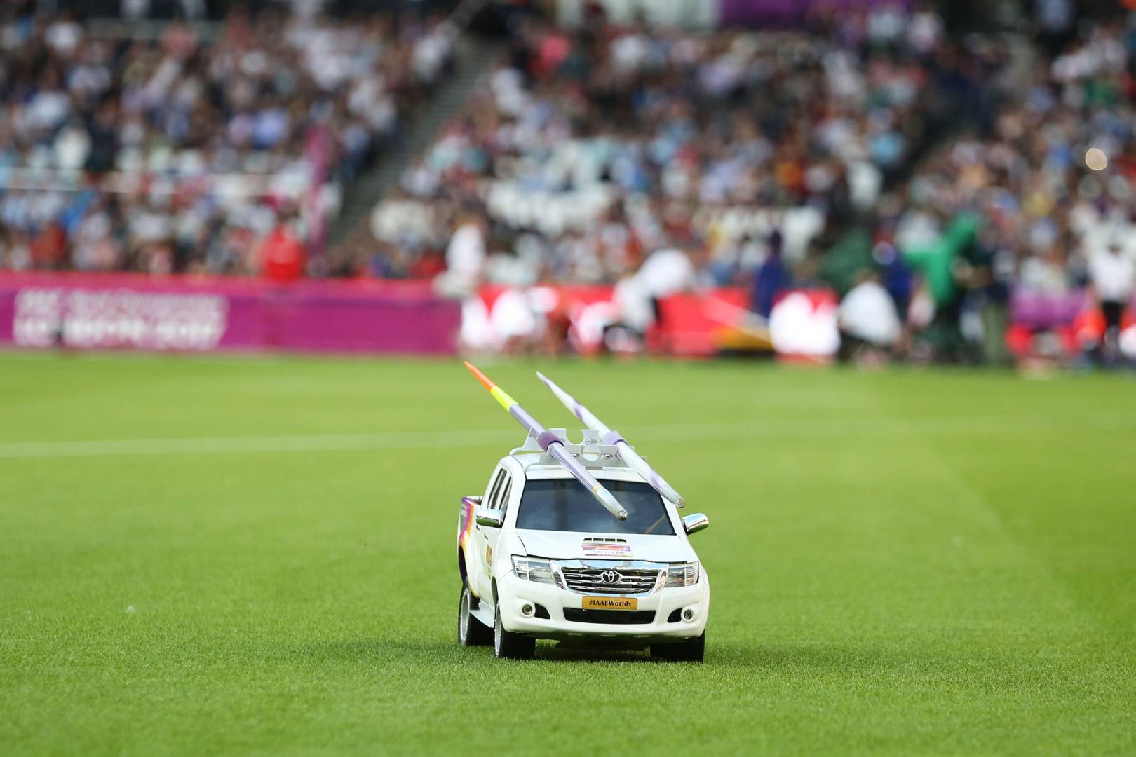 How do you fetch a javelin? With a tiny car, of course