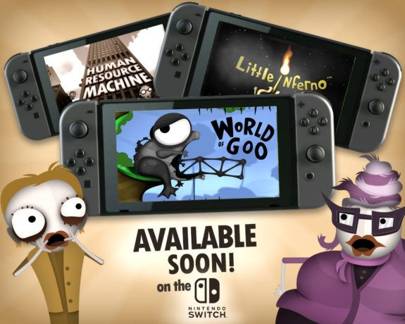 Classic indie games World of Goo, Little Inferno, and Human Resource Machine are heading to Nintendo Switch