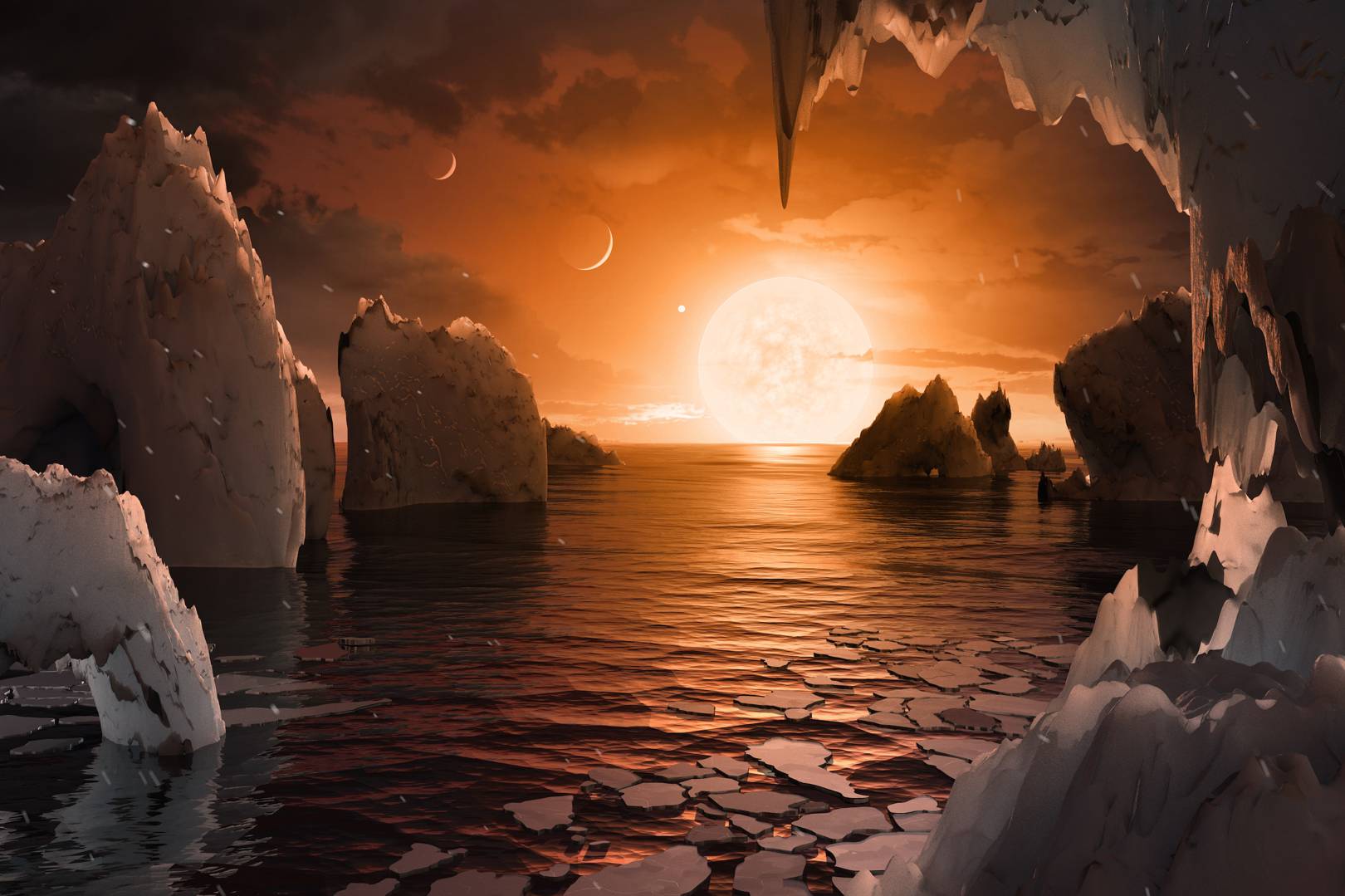 Nasa's discovers 'extraordinary' system of seven Earth-sized exoplanets that could host life