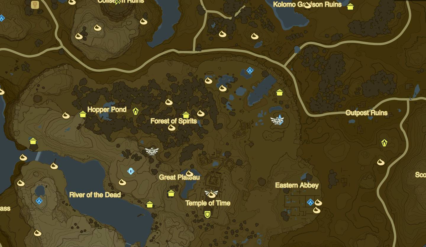Breath Of The Wind Map Legend of Zelda: Breath of the Wild map, tips and tricks to 
