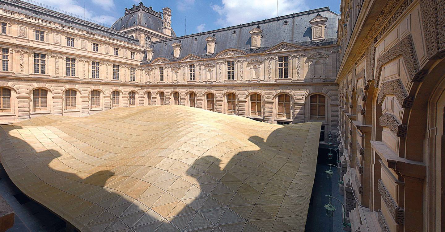 Walk underneath the magic carpet to discover the Louvre's newest