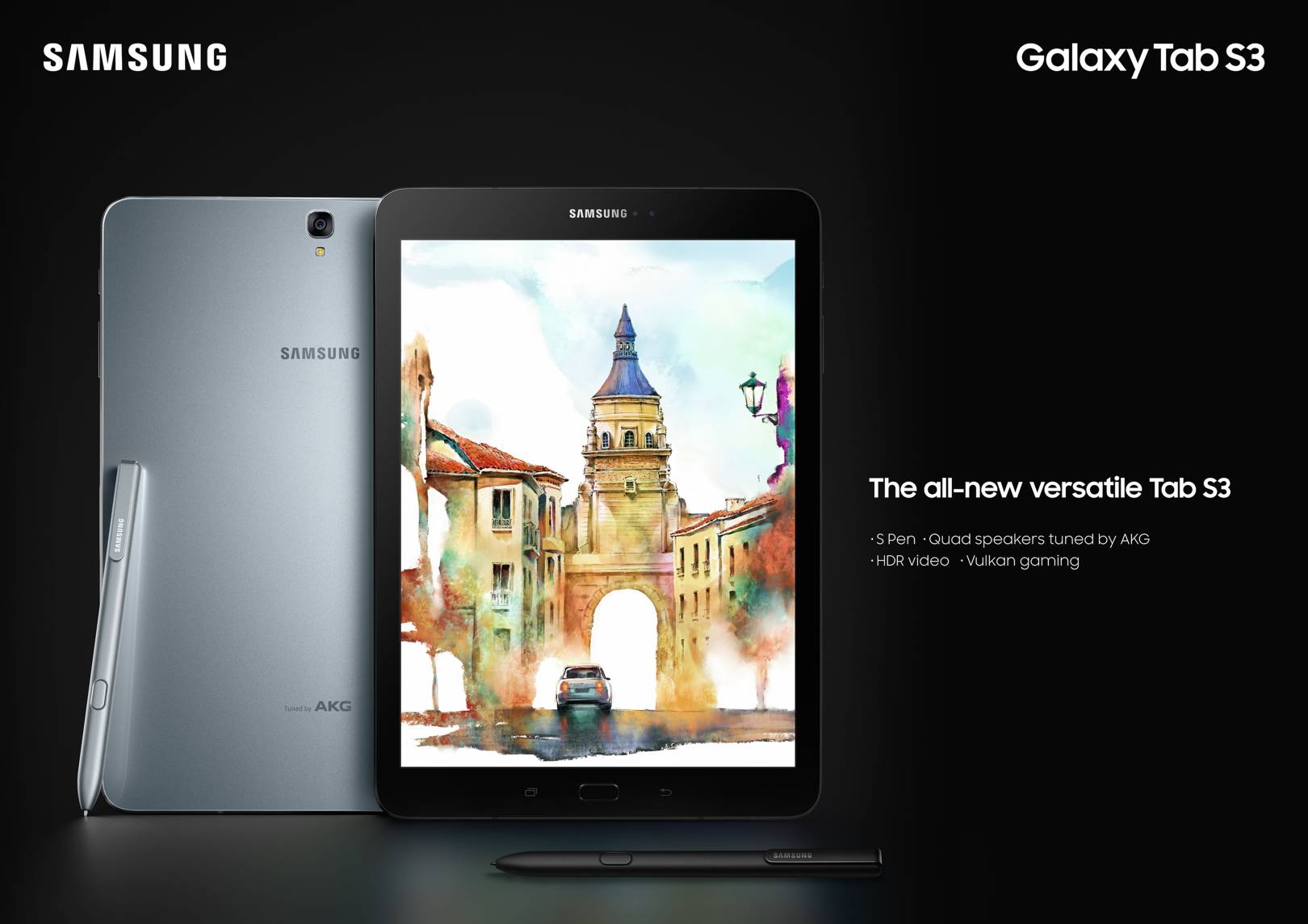 Samsung launches the Galaxy Tab S3 and new Galaxy Book